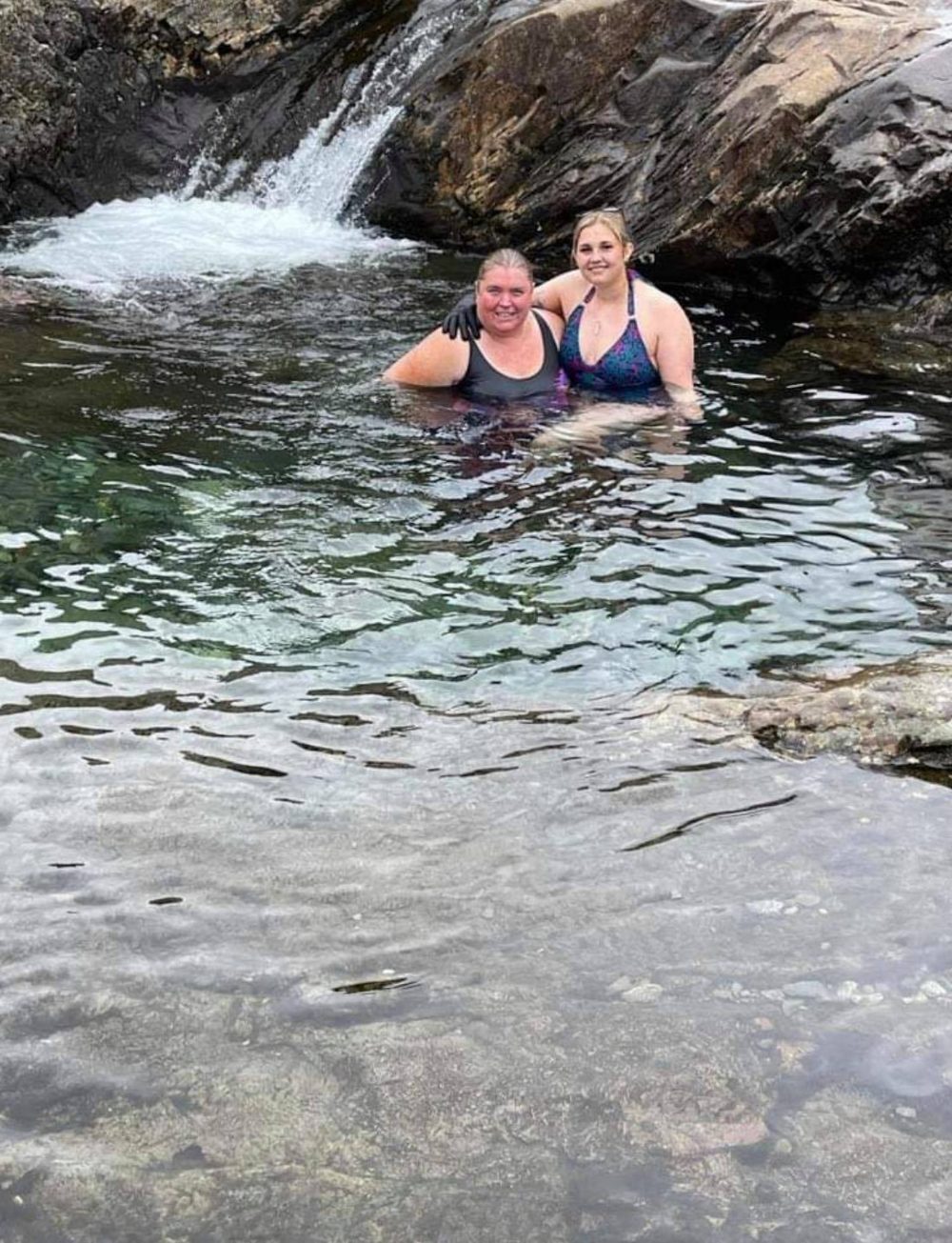 Claire and Michaela waterfall - Scottish News