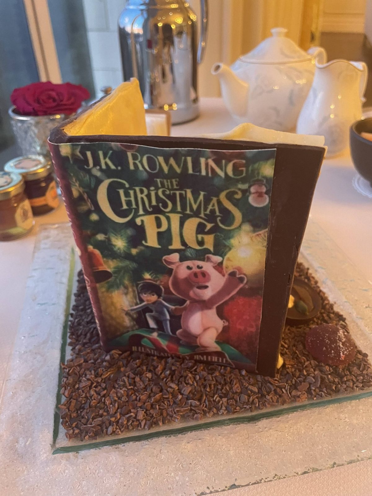 The cover of the chocolate book Rowling received.