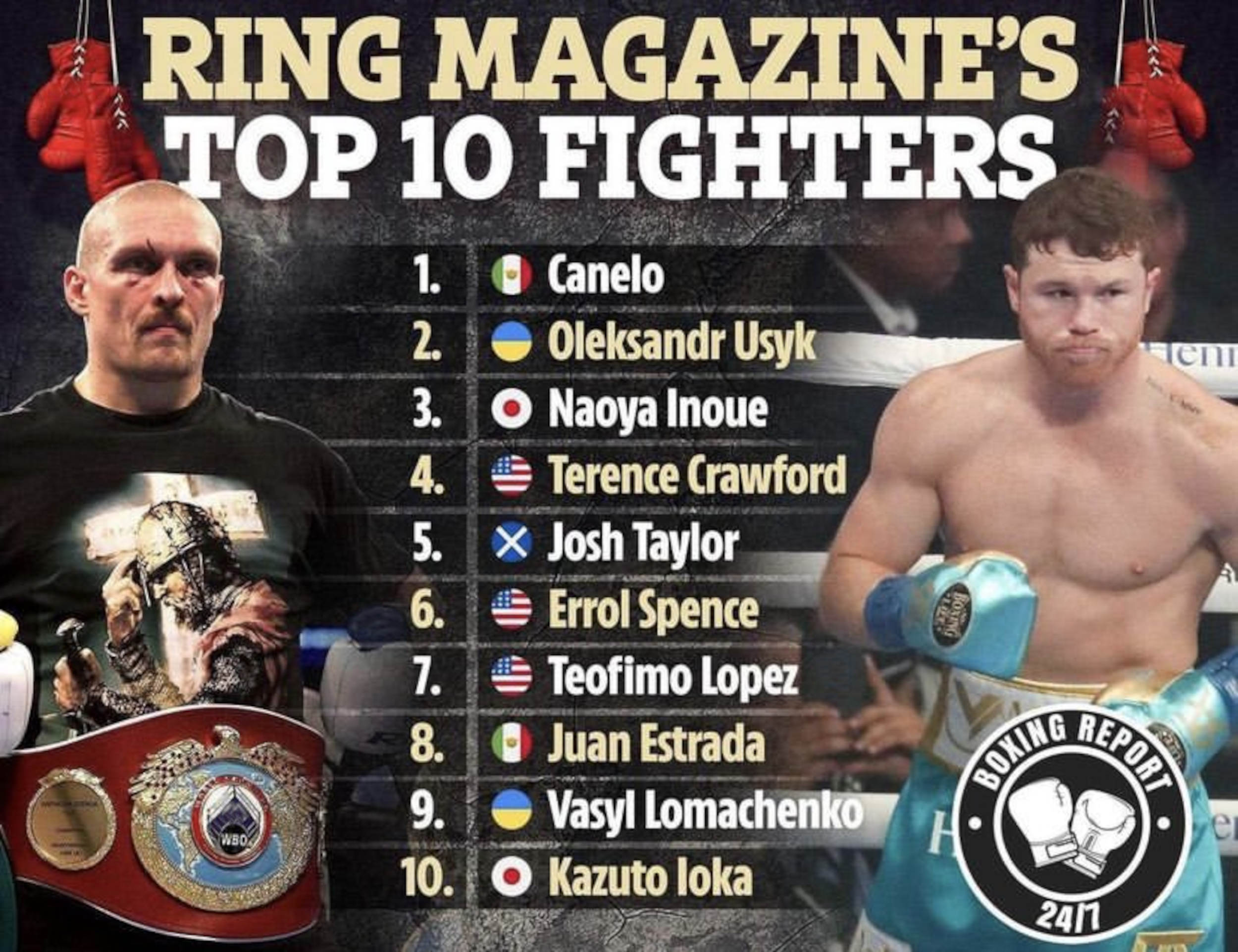 Ring Magazine included Josh Taylor in their top 10 fighters