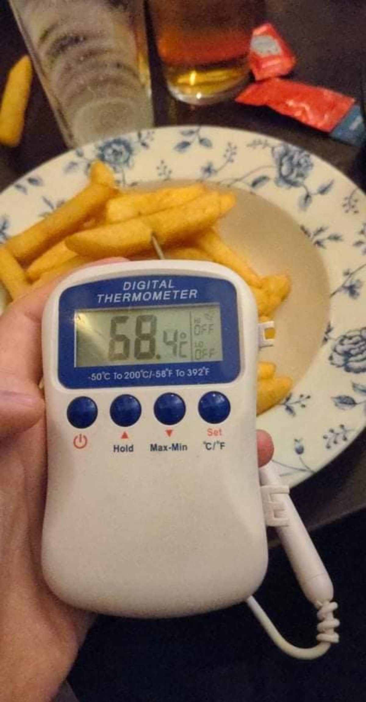 Robert's temperature probe - used to measure the warmth of the Wetherspoons chips