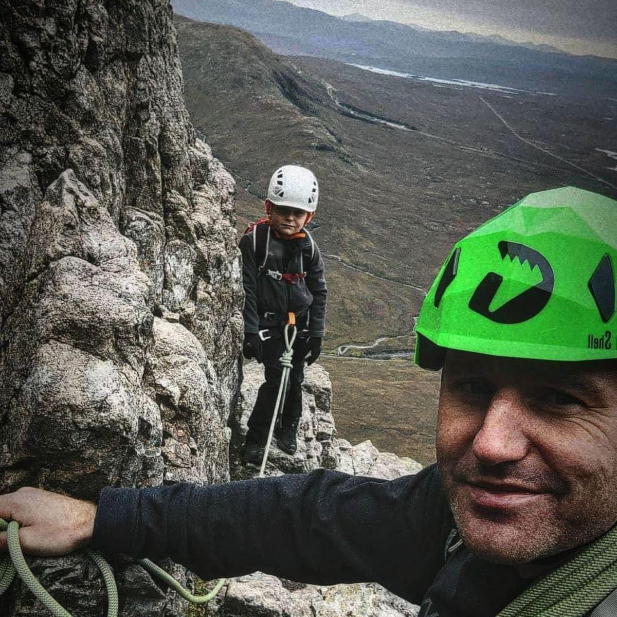 Marcus and Martin McGinley climbing