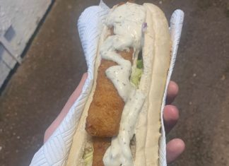 The fish finger baguette with tartare sauce