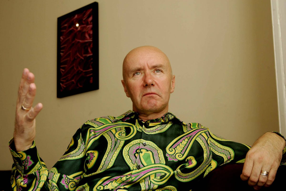 Irvine Welsh being interviewed