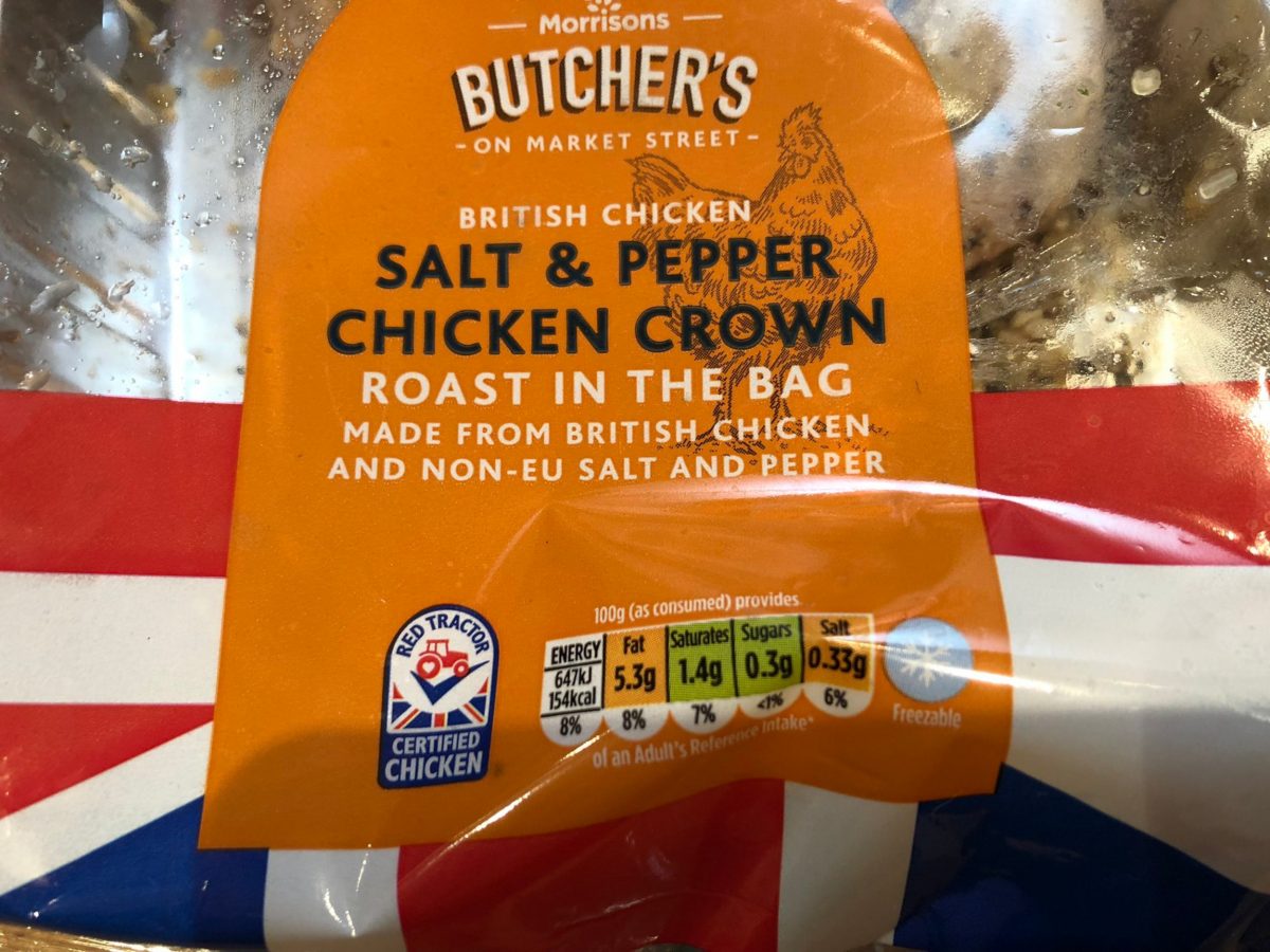 The non-EU ingredients listed on the chicken from Morrisons