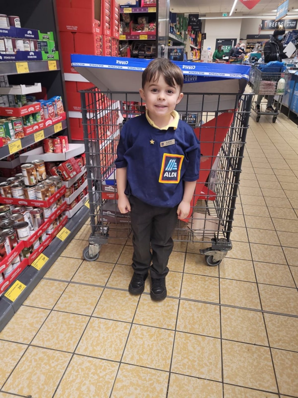 Rupert was invited to Aldi for a day of work