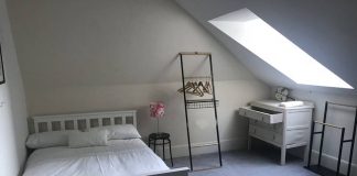The bedroom listed for £750