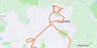 The Strava route ran in the shape of a reindeer.