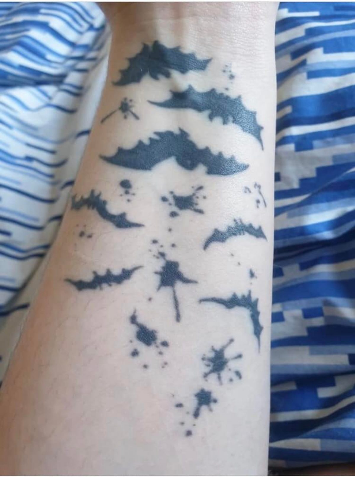 Alice Byrne's wrist tattoo.