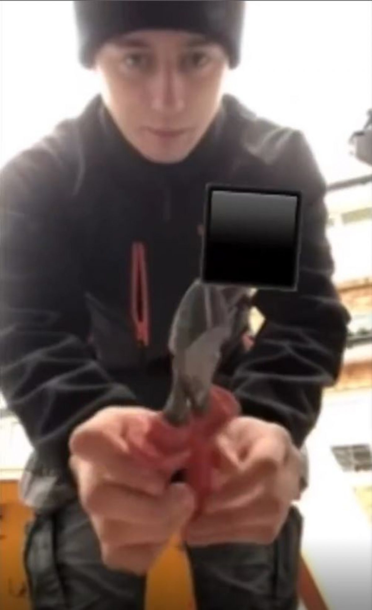 Kyle shows the pliers
