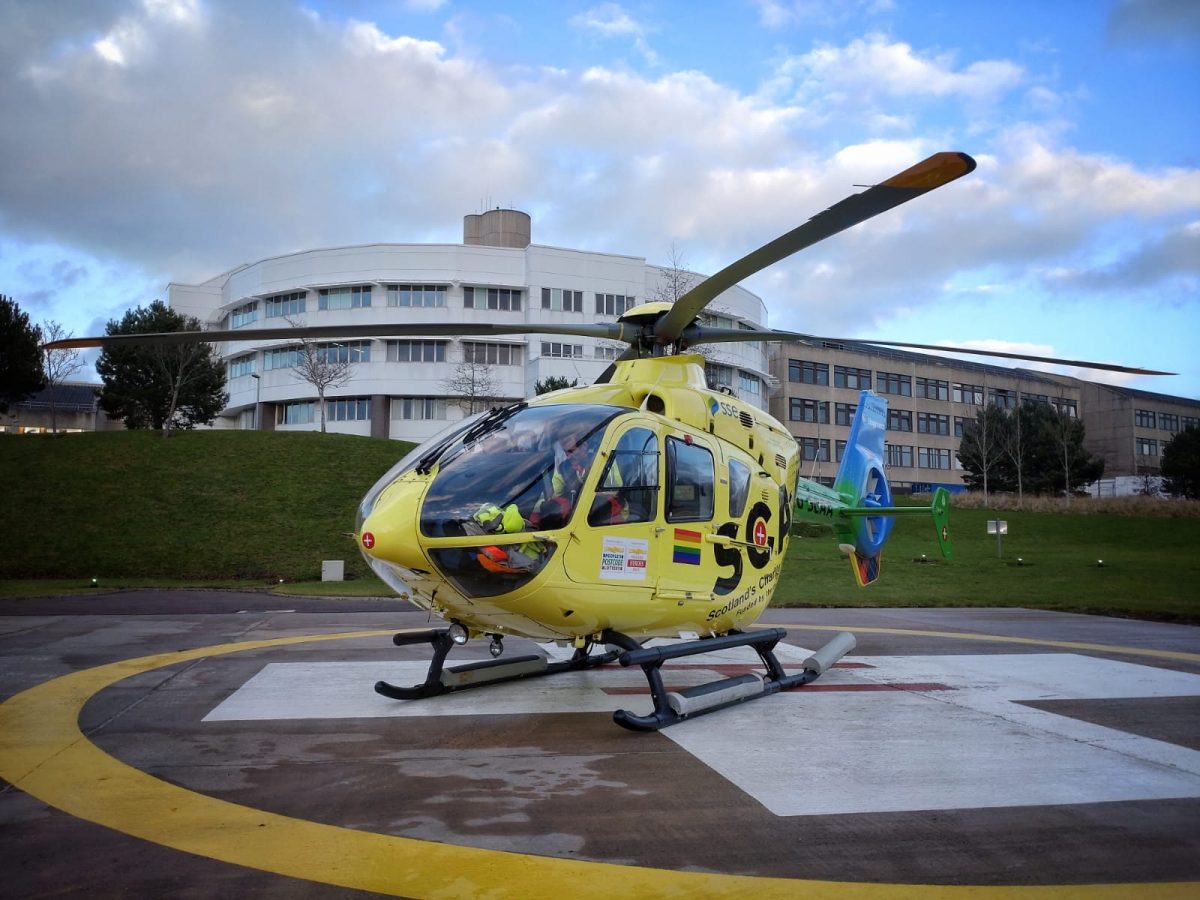SCAA helicopter at Ninewells
