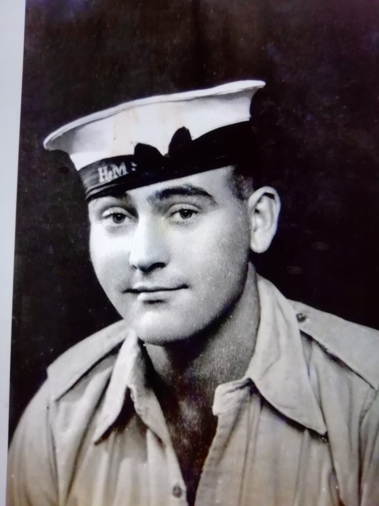 A younger Ted in his Royal Navy outfit