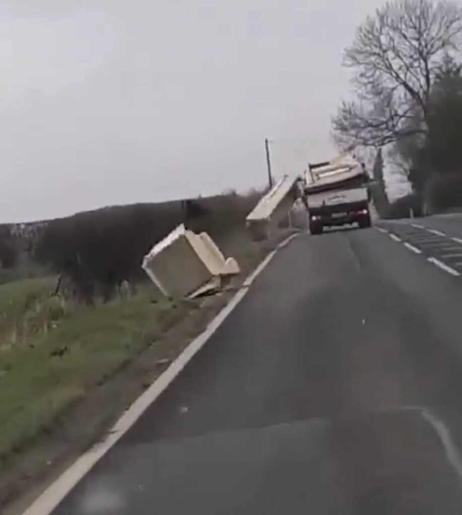 The armchair took out a road sign