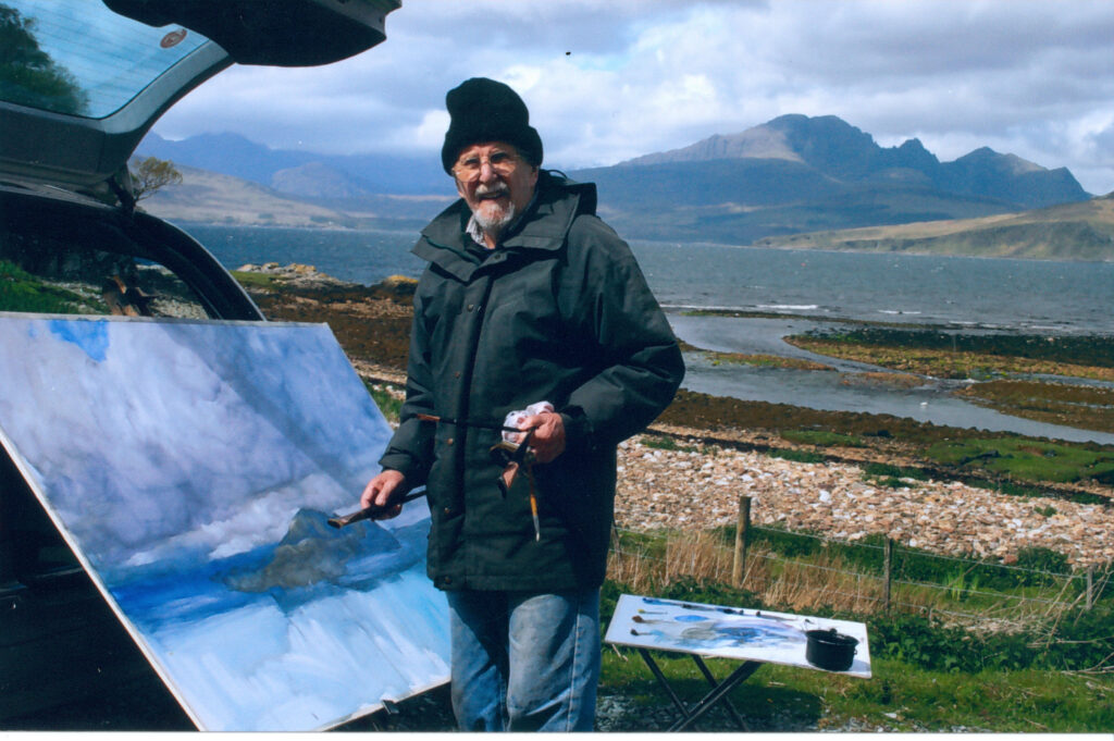 James Morrison painting on the West Coast, 2009.