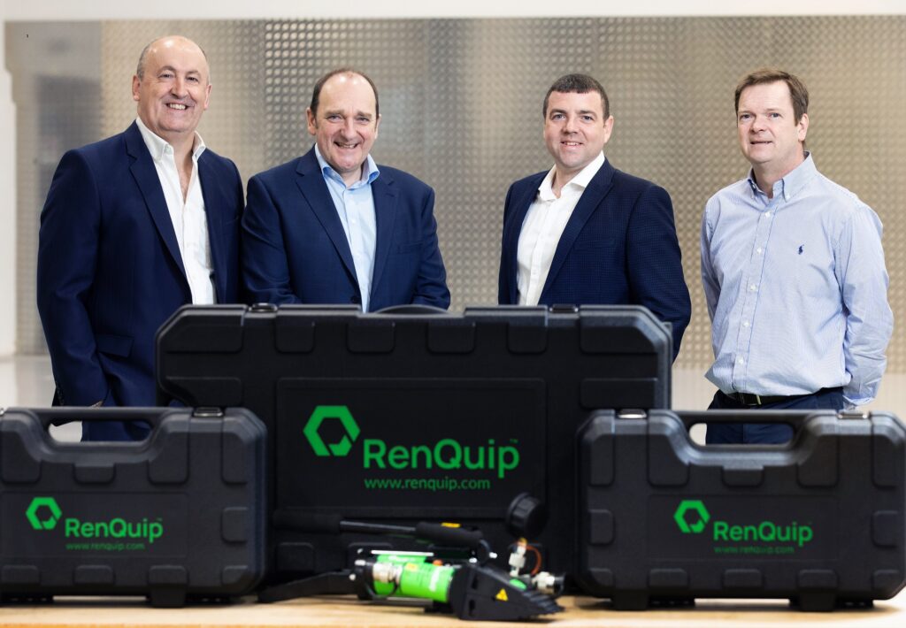 Doug Duguid, Michael Buchan, Marc Gerrard and John Morgan pictured with Renquip equipment.