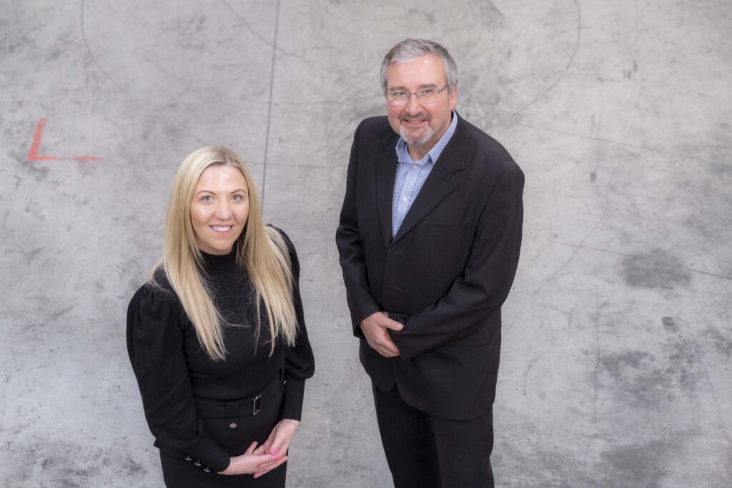 Simon Harper (right) and Natalie Dalgeish (left) of Forth Ports. Photo by Peter Devlin