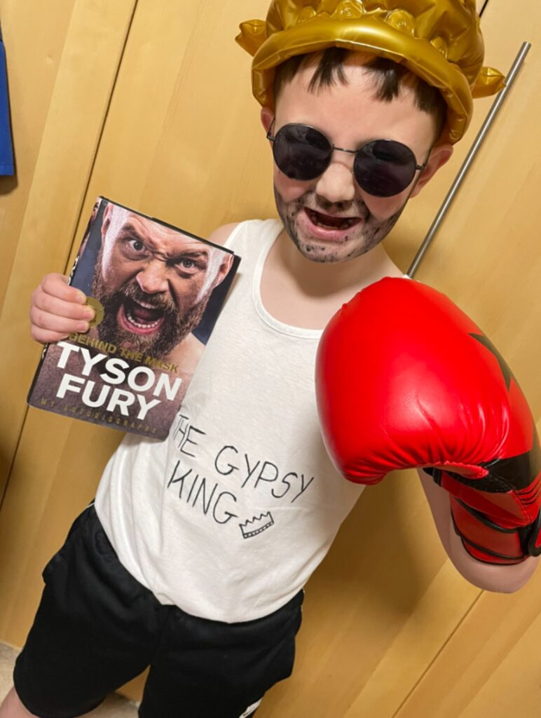 Leo Robinson dressed as Tyson Fury