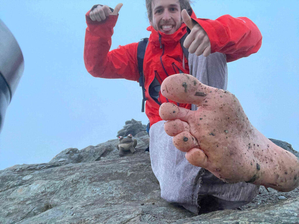 Ethan Dyer Barefoot up a Munro