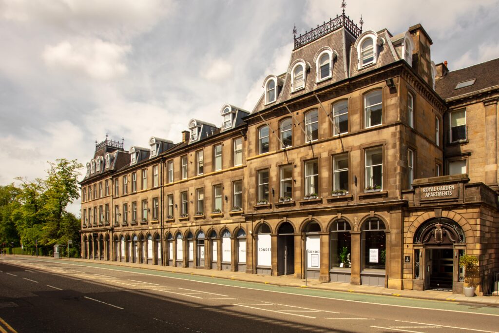 The Royal Garden Apartments on Queen Street in Edinburgh.