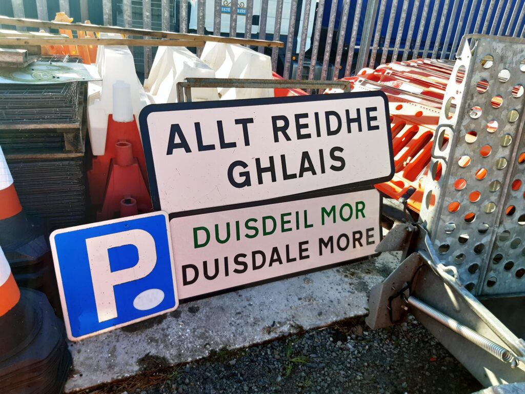 The roadsigns were given back to the council depot