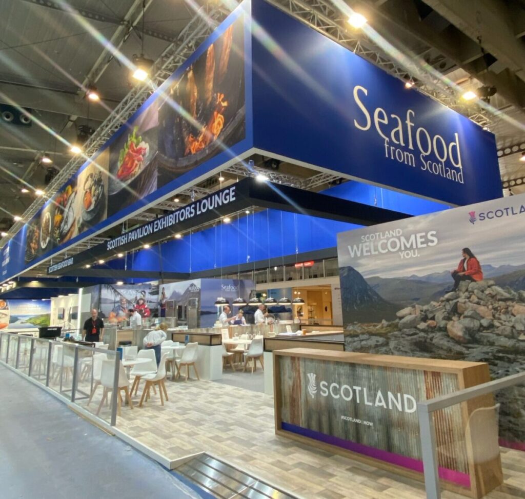 Scotland's stall at the Seafood Expo Global.