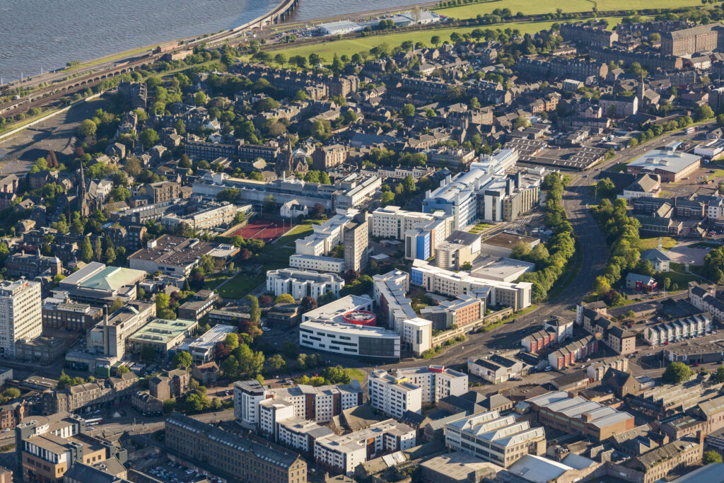 Dundee uni Campus from above
