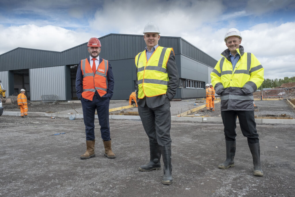 (L-R) Matt White, Director EPC Associates project manager, Mike Crees, Managing Director of T.Quality and Grant Edmondson, Commercial Director at Hillington Park.