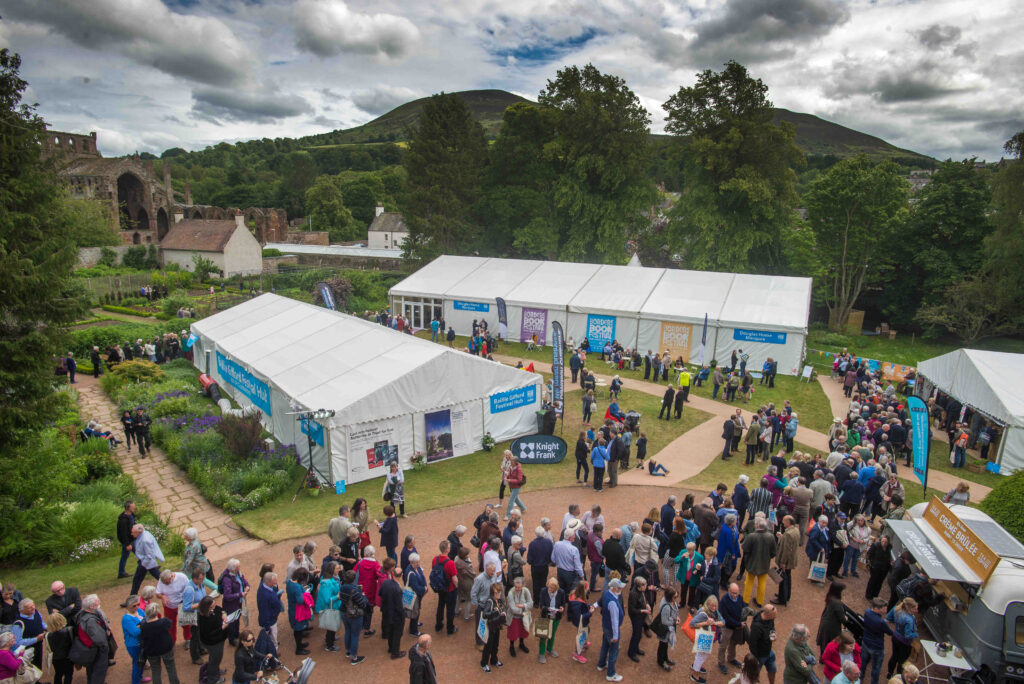 Birds eye view of the 2018 Borders Book Festival.