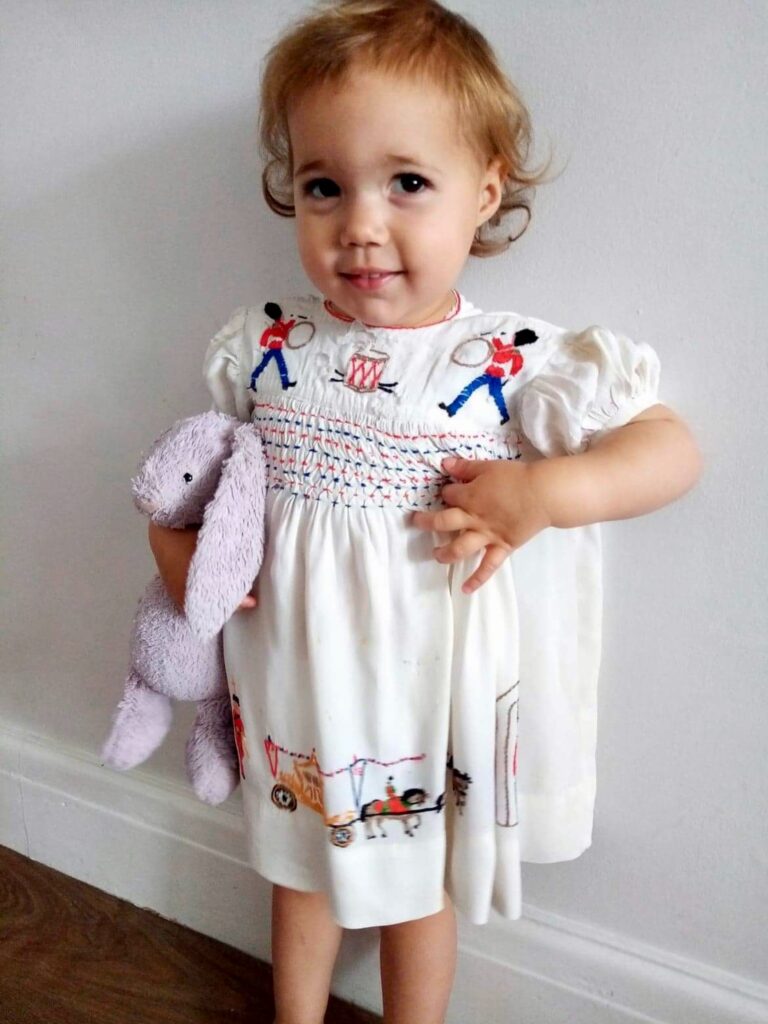 Brooke wearing the 70-year-old dress