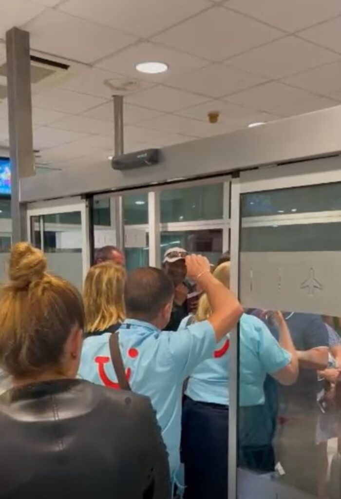 TUI staff tried to tell the passengers what was happening