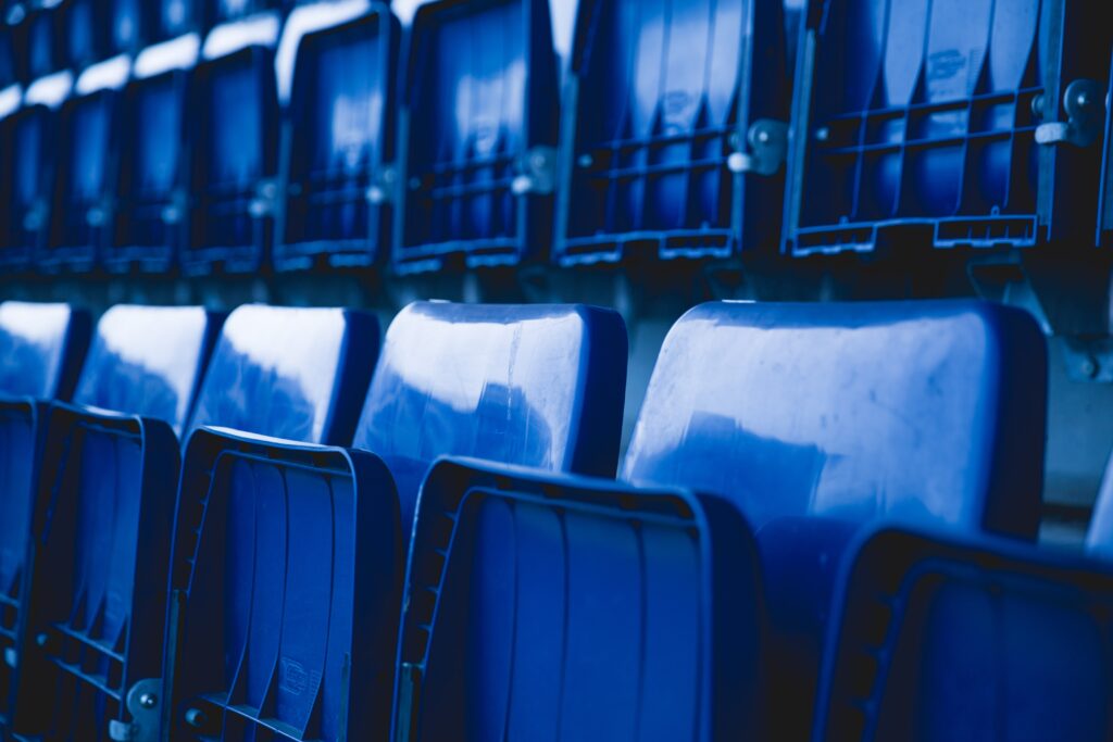 Seats at a stadium.
