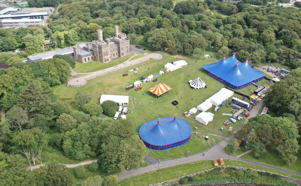 A bird's-eye view of the HebCelt festival. 