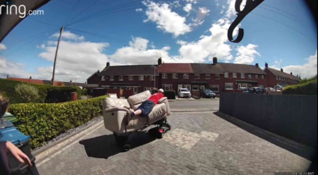 Sofa on Mobility scooter