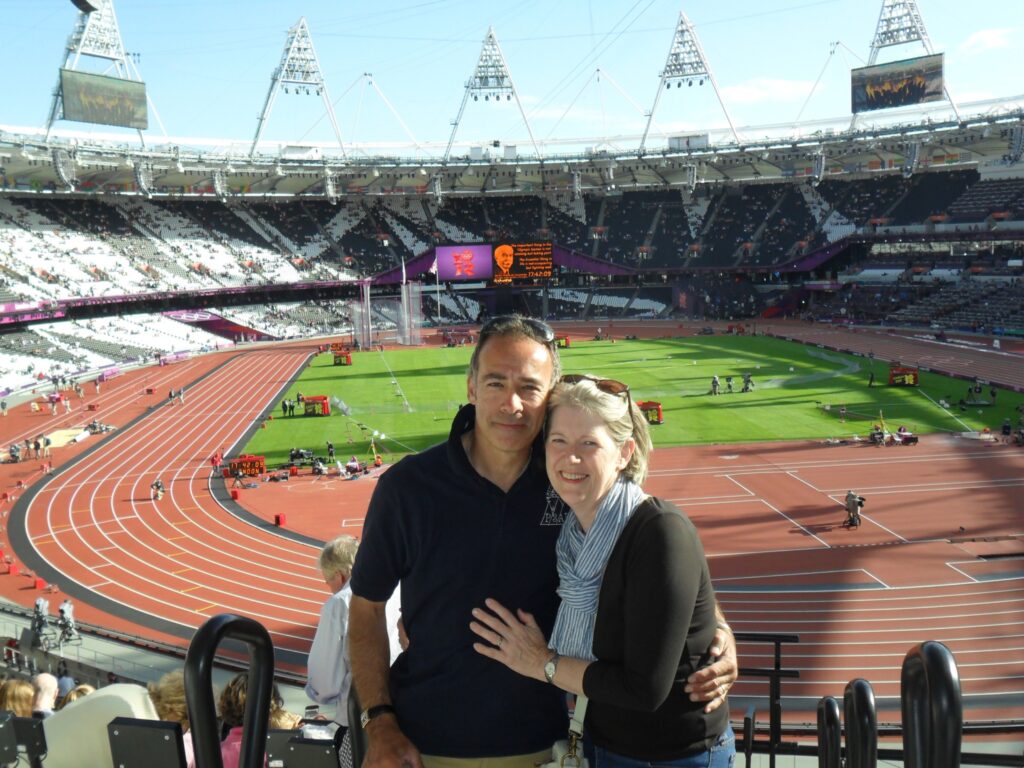 Dennis and Sarah at the London Olympics in 2012