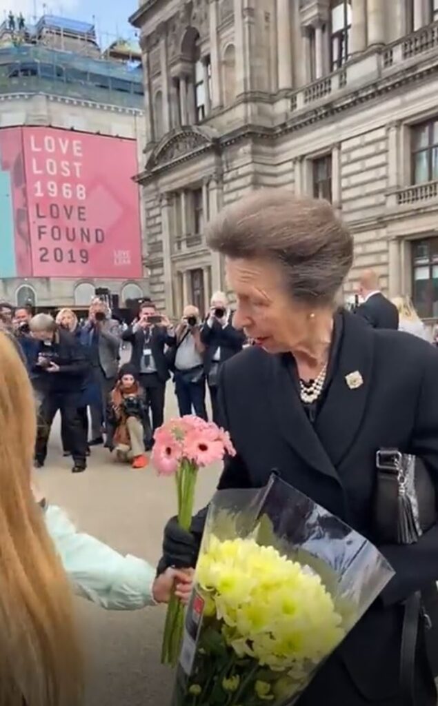Princess Anne gets flowers