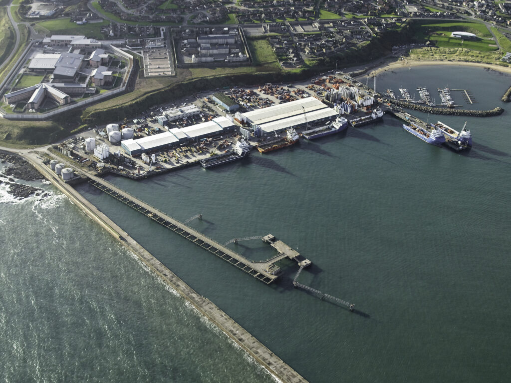 The ASCO South Base in Peterhead and the adjacent port jetty will be used to import C02 from dedicated carriers. image supplied with release.