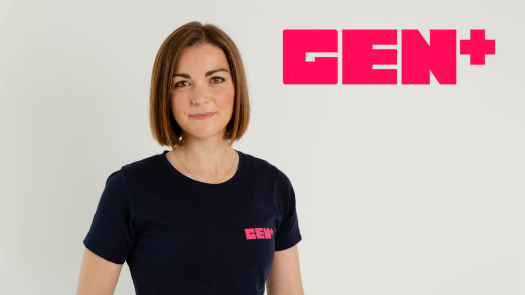Headshot of Gen+ CEO Victoria Vardy.