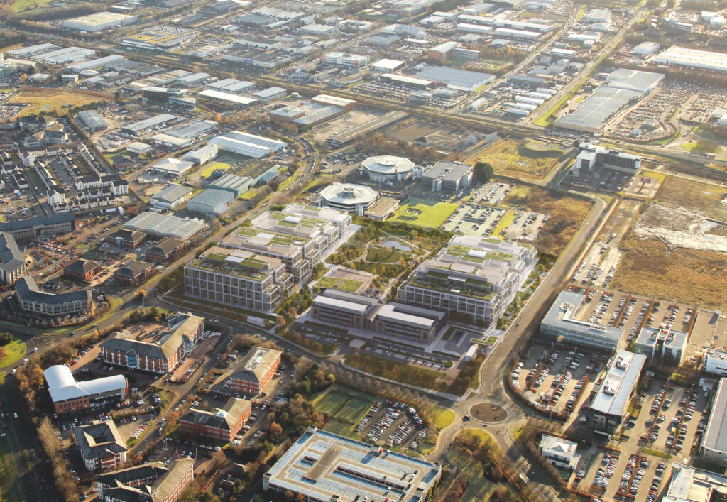 an aerial view of the plans for Edinburgh Green. Image supplied with release.