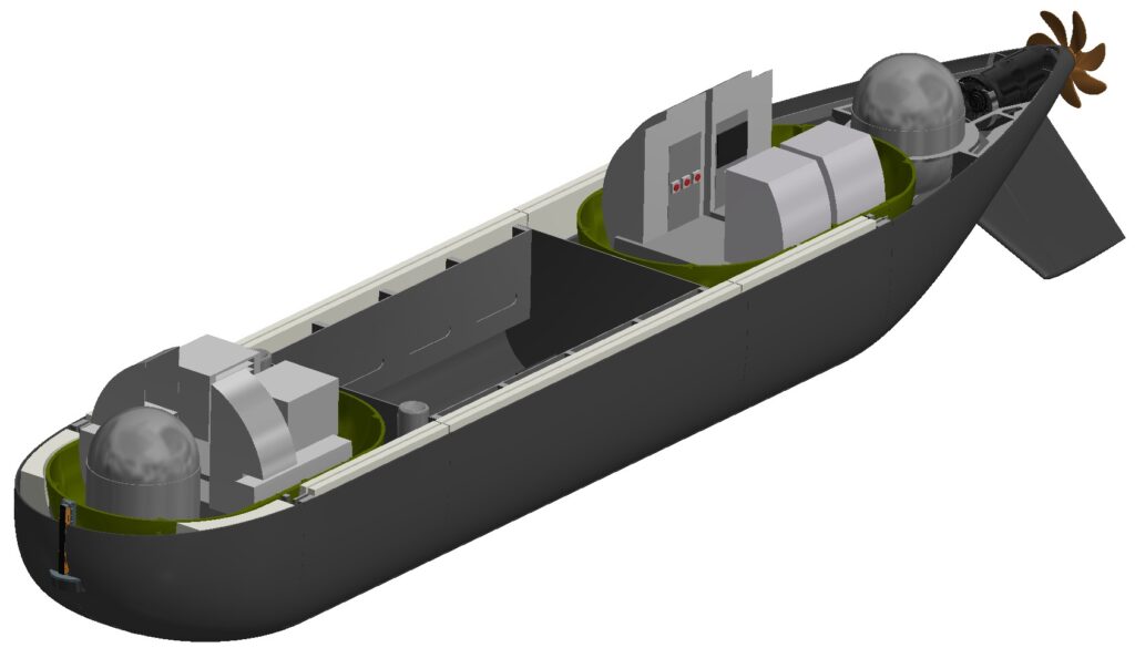 Internal imagery of the CETUS submarine.