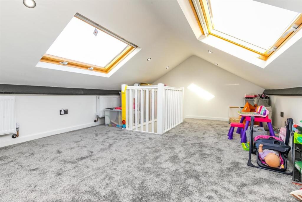 The playroom is a large area of the home