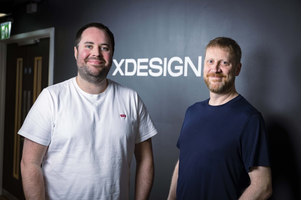 Euan Andrews (L) CEO of xDesign and Rik Barker.