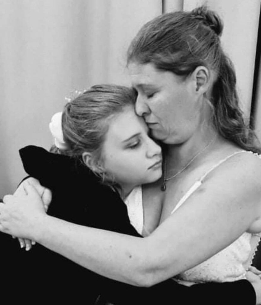 Karen with daughter Rachel.