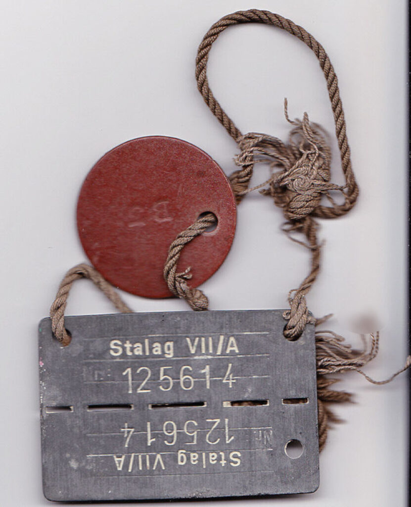 A tag from POW camp Stalag VII-A.