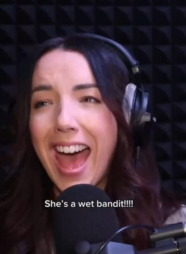 The woman was labelled a "wet bandit."
