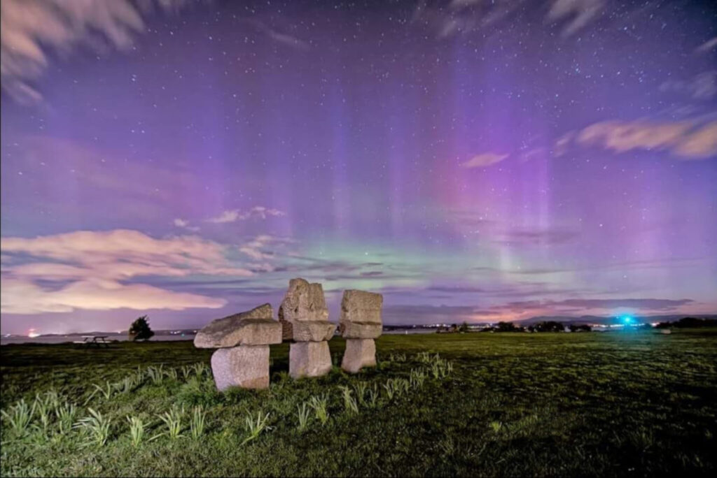 The aurora borealis as it appeared in Bo'ness