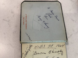 Signed autographs from Hibs team in 1947