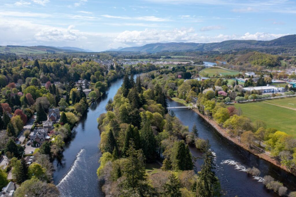 Arial view of Loch Ness