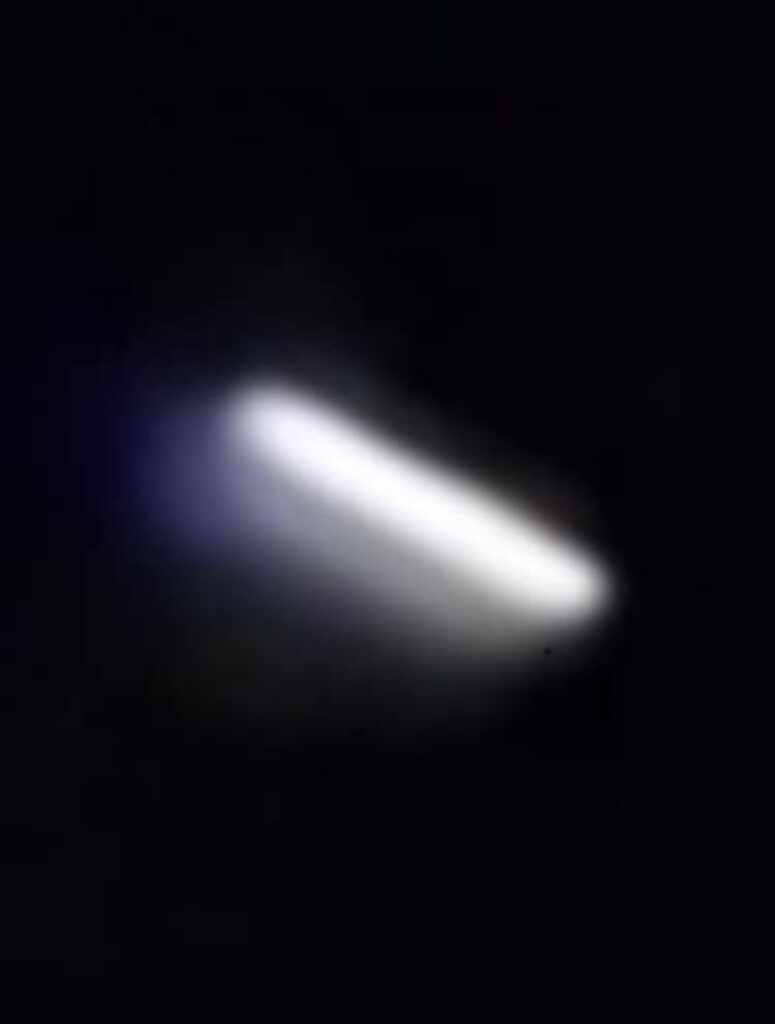 A close-up of the unidentified flying object.
