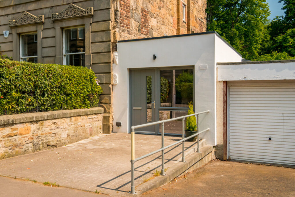 The garage that was converted into a small flat in Morningside, Edinburgh.