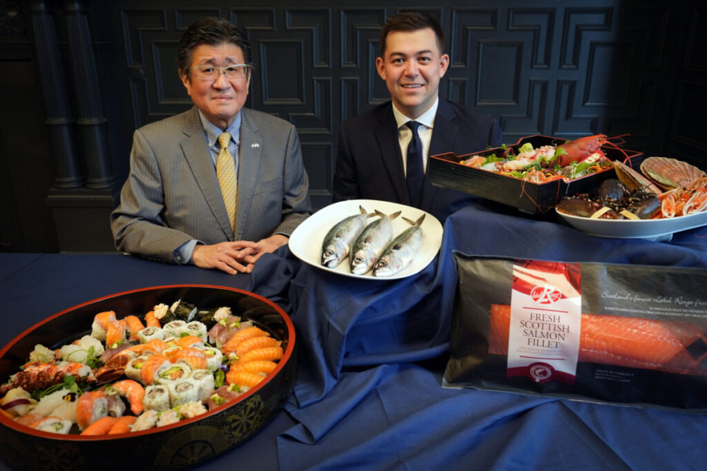L-to-R-Mr-Tadashi-Fujiwara-the-Consul-General-of-Japan-in-Edinburgh-and-Adam-Wing-Head-of-Trade-Marketing-Seafood-Scotland.