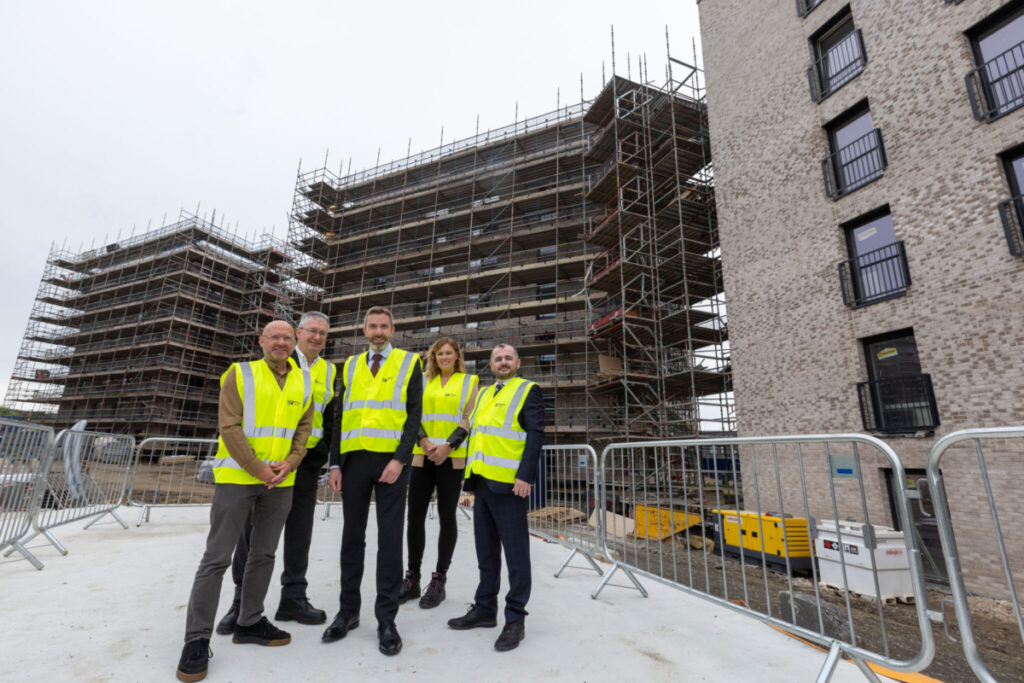 Construction of Lowther homes in Glasgow